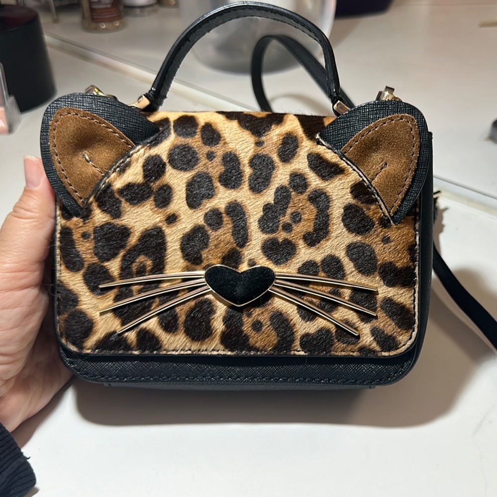 Kate Spade Leopard Print Mini Bag with Cat Ears